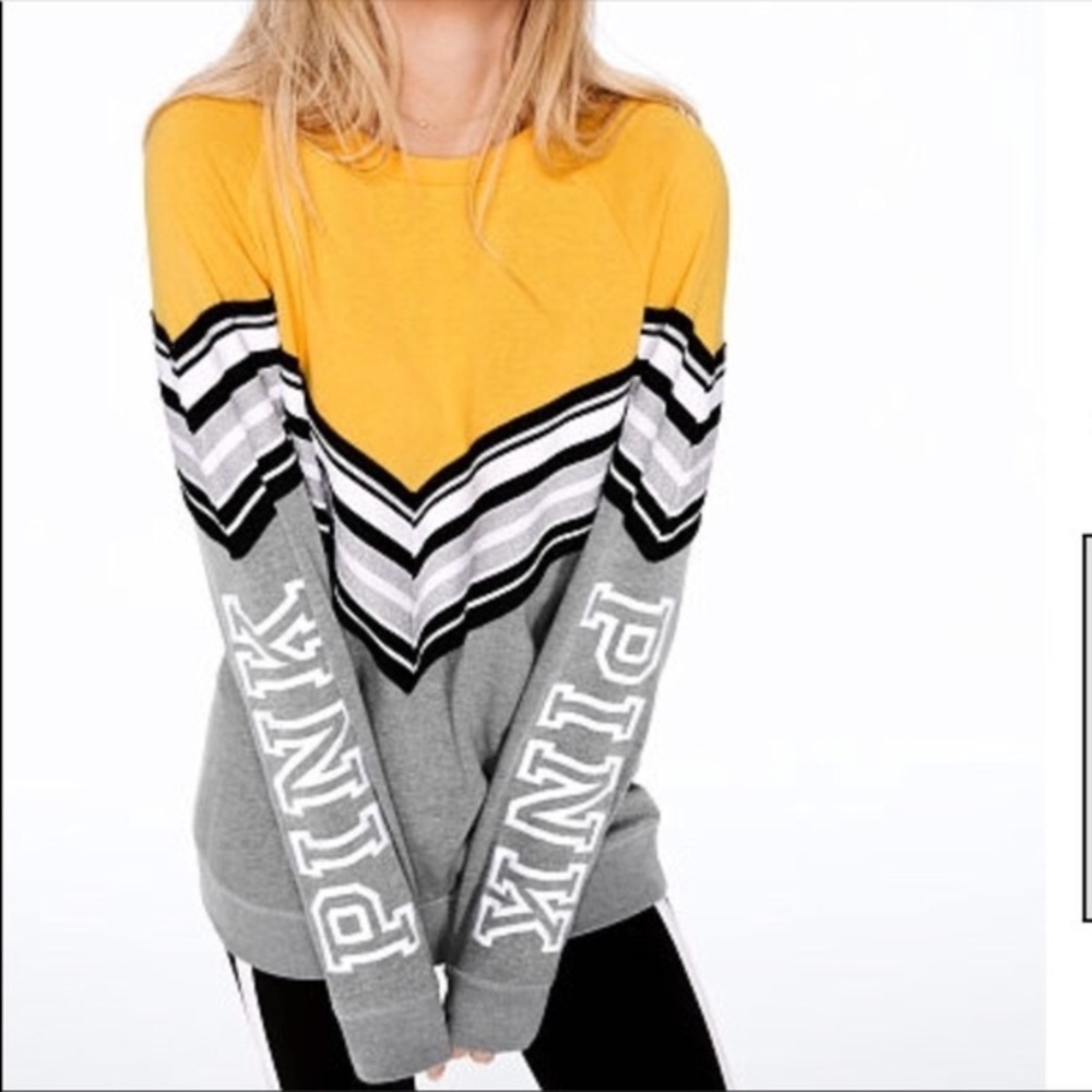 VS PINK CAMPUS CREW GOLDEN GLOW